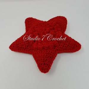 Tree topper, star, hand crocheted, two sizes