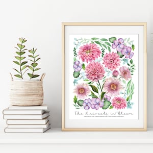 Our Family In Bloom Print / Birth Month Flowers (Unframed)