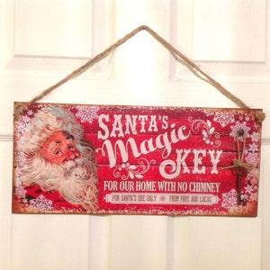 Santa's Magic Key, Christmas Ornament, Santa's Magical Key, Personalised. Christmas Decoration, Rustic Christmas Decor image 3