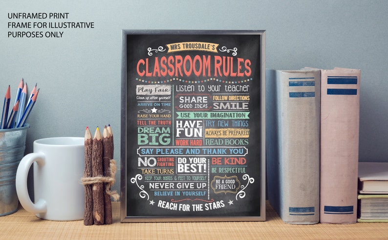 Classroom Rules / Teacher Gift / Classroom Sign / End of Year Gifts image 1