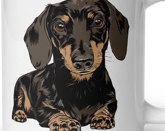 Dachshund Coffee Mug - Black Dachshund Dog Mug - Doxie Dachshund Gift - Dachshund Cup - Dachshund coffee mug