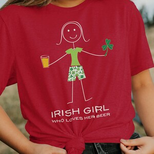 Funny Girls  St Patricks Day Unisex T-Shirt, Irish Girl Gift - St Paddys Day Gift - Funny Womens St Paddys Day Shirt - Drinking Tee