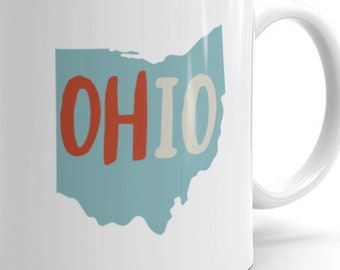 Ohio USA Coffee Mug - OH State of Ohio Souvenir Cup - Ohio Mug - Ohio Cup