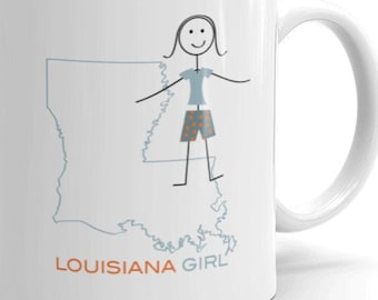 Funny Womens Louisiana Coffee Mug - Louisiana Girl Coffee Cup - Funny Louisiana Mug - Louisiana Gift - Louisiana Cup
