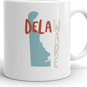Delaware USA Coffee Mug - DE State of Delaware Souvenir Cup - Delaware Mug