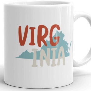 Virginia USA Coffee Mug, VA State of Virginia Souvenir Cup -Virginia Mug - Virginia Cup - Virginia Coffee Cup