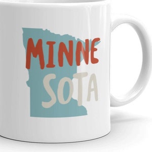 Minnesota USA Coffee Cup - MN State of Minnesota Souvenir Cup - Minnesota Mug - Minnesota Cup