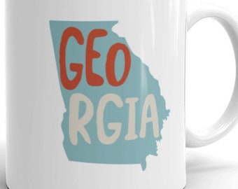 Georgia USA  Coffee Mug - GA State of Georgia Souvenir Cup - Georgia Mug