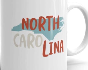 North Carolina USA Coffee Mug - NC State of North Carolina Souvenir Cup - North Carolina Mug - North Carolina Cup