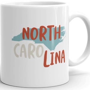 North Carolina USA Coffee Mug - NC State of North Carolina Souvenir Cup - North Carolina Mug - North Carolina Cup