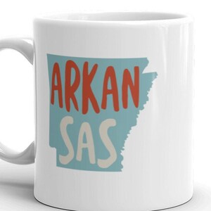 Arkansas USA Coffee Mug, AR State of Arkansas Souvenir Cup - Arkansas Mug - Arkansas Gift