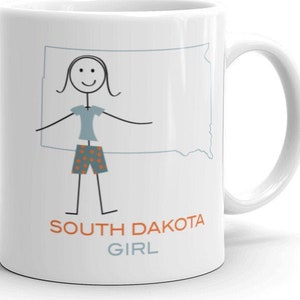 Funny Womens South Dakota Coffee Mug, SD South Dakota Gifts for Women - Womens South Dakota Girl Coffee Cup