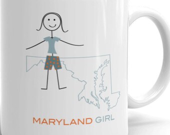 Funny Womens Maryland Coffee Mug - Maryland Girl Coffee Cup - Maryland Gift - Maryland Mug - Maryland Cup