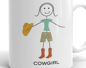 Funny Womens Cowgirl Coffee Mug, Girl Rodeo Horse Gift, Rancher - Cowgirl Gift - Rodeo Gift - Cowgirl Coffee Cup - Cowgirl Mug