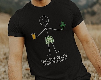Funny Mens St Patricks Day T-Shirt, Irish Guy Gift - St Patricks Day Gift - Funny Boys St Paddys Day Shirt - Drinking Tee