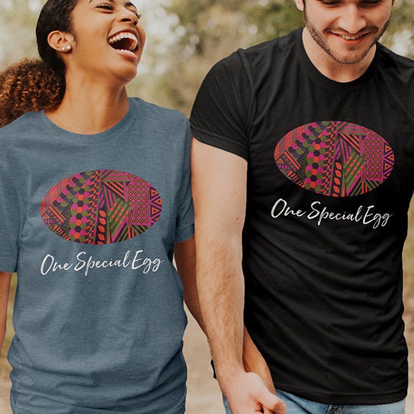 Funny Easter Egg Unisex T-Shirt  - One Special Egg - Artsy Zenart Tee with Easter Egg - Doodle Art Design