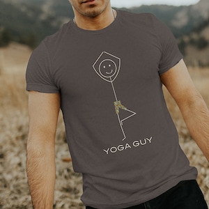 Funny Mens Yoga T-Shirt, Exercise Yoga Gifts - Boys Yoga Shirt - Yoga Tee