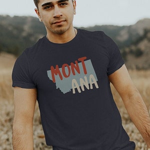 Montana USA Unisex T-Shirt - MT State of Montana Souvenir Shirt - Montana Tee