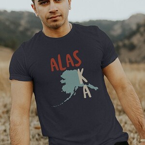 Alaska USA Unisex T-Shirt, , AK State of Alaska Souvenir Shirt - Alaska Tee - Alaska Gift