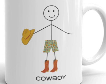 Funny Mens Cowboy Coffee Cup, Boy Rodeo Horse Gift, Rancher - Cowboy Coffee Cup - Cowboy Mug - Cowboy Cup - Horse Lover
