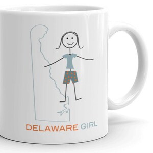 Womens Delaware Coffee Mug - Delaware Gift - Funny Delaware Girl Coffee Cup - Delaware Mug - Delaware Cup