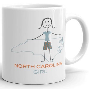 Funny Womens North Carolina Coffee Mug, NC North Carolina Gifts for Women - Womens North Carolina Coffee Cup