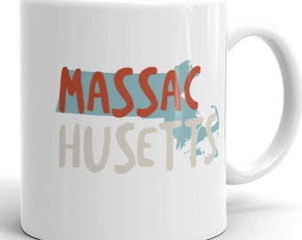 Massachusetts USA Coffee Mug - MA State of Massachusetts Souvenir Cup - Massachusetts Mug