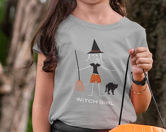 Youth Funny Witch T-Shirt Girls, Halloween Gifts Girls - Witch Gift - Kids Witch Shirt - Girls Halloween Witch Tee - Witch Shirt