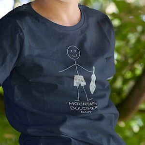 Youth Boys Mountain Dulcimer T-Shirt  - Funny Boy Mountain Dulcimer Musician Shirt - Mtn Dulcimer Tee