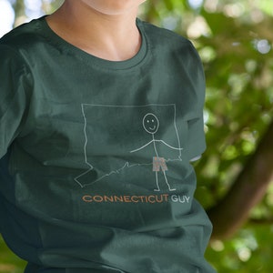 Youth Boys Connecticut T-Shirt - Funny Connecticut Guy Shirt - Connecticut Gift - Kid Boys Connecticut Tee
