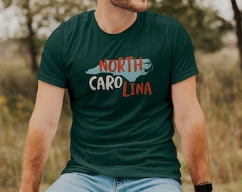 North Carolina USA Unisex T-Shirt - NC State of North Carolina Souvenir Shirt - North Carolina Tee