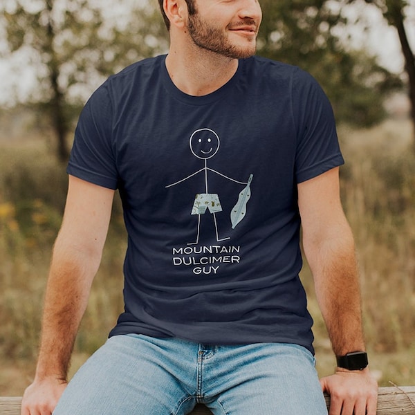 Funny Mens Mountain Dulcimer T-Shirt, Boy Mountain Dulcimer Musician Shirt - Mtn Dulcimer Tee