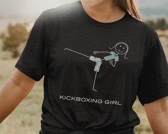 Funny Womens Kickboxing Unisex T-Shirt, Girl Kickboxer Gift - Kickboxing Gift - Women Kickboxer Shirt - Kickboxing Tee