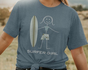 Funny Womens Surfing Unisex T-Shirt, Girl Surfer Gift - Women Surfer Shirt - Surfing Gift - Girls Surfing Tee - Surfer Tee