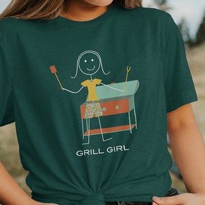 Funny Womens Grill Unisex T-Shirt, Girl BBQ Barbecue Shirt, Grill Girl Tee, Womens Grilling Shirt