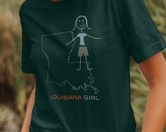 Funny Womens Louisiana Unisex T-Shirt, LA Girls Louisiana Gifts - Womens Louisiana Girl Shirt - Louisiana Girl Tee