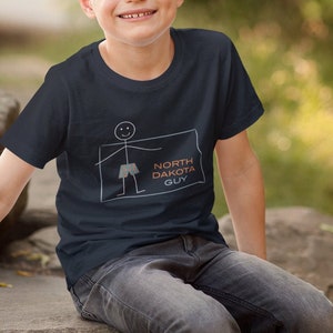 Youth Funny Boys North Dakota T-Shirt, ND Boys North Dakota Gifts - Kid Boys North Dakota Tee - Youth Boys North Dakota Shirt