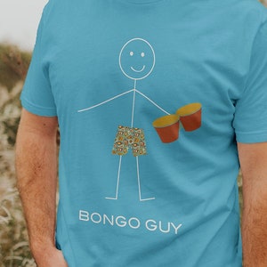 Funny Mens Bongo T-Shirt, Boy Music Gifts - Boys Bongo Shirt - Mens Bongo Gift - Bongo Gift - Bongo Player - Bongo Tee