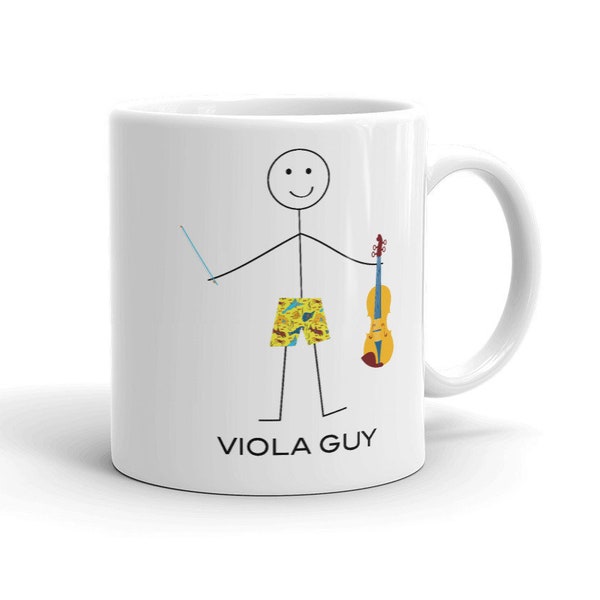 Funny Mens Viola Mug, Boys Music Gifts - Boys Viola Cup - Viola Coffee Mug - Viola Coffee Cup - Gift for Viola Player