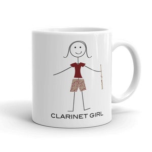 Funny Womens Clarinet Mug, Girl Music Gifts - Clarinet Coffee Cup - Clarinet Coffee Mug - Clarinet Player Mug