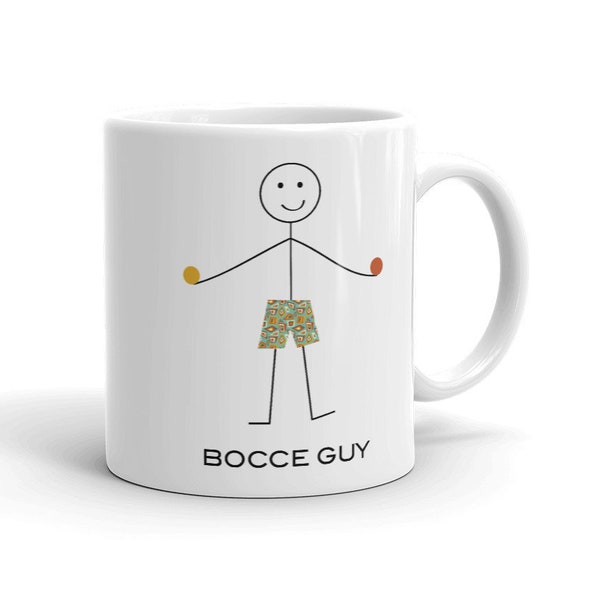Funny Mens Bocce Ball Mug, Bocci Gifts for Boys - Bocce Ball Coffee Cup - Bocce Mug