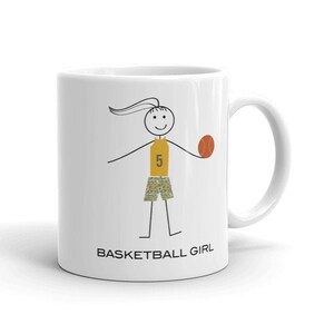 Funny Basketball Mug for Girls, Sport Gifts for Women - Basketball Coffee Mug - Basketball Coffee Cup