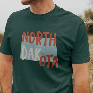 North Dakota USA Unisex T-Shirt - ND State of North Dakota Souvenir Shirt - North Dakota Tee