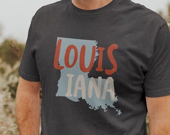 Louisiana USA Unisex T-Shirt - LA State of Louisiana Souvenir Shirt - Louisiana Tee