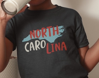 Youth North Carolina USA T-Shirt - NC State of North Carolina Souvenir Shirt - North Carolina Tee