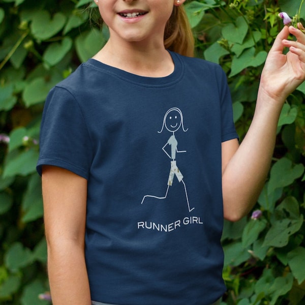 Youth Funny Girls Running T-Shirt, Girls Jogger Runner Gift - Running Gift - Kid Runner Shirt - Girls Running Tee - Youth Runner Shirt