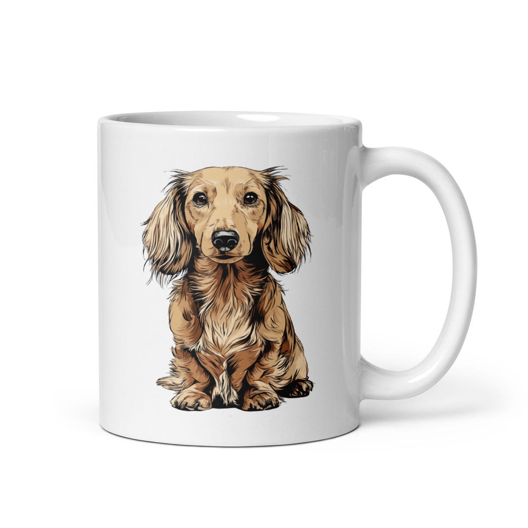 Long Haired Dachshund Coffee Mug Blonde Long Haired Dachshund Dog Mug — free download