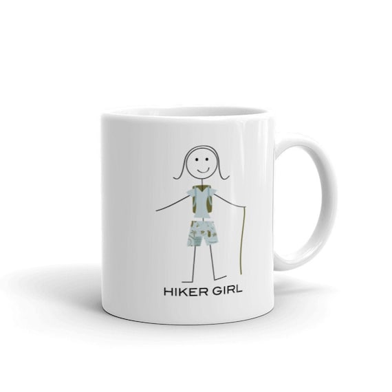 Funny Womens Hiking Coffee Mug, Girl Hiker Gift - Hiking Gift - Girl Hiker Coffee Cup - Hiking Mug - Hiking Cup - Hiker Mug
