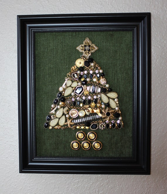 Framed jeweled christmas best sale tree