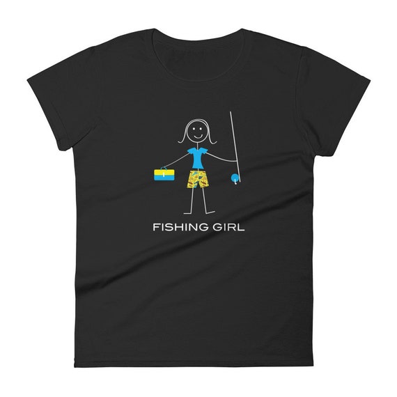 Women's Funny Fishing T-shirt for Women, Fishermen Gifts for Girls Fishing  Gifts Fishing Apparel for Women 